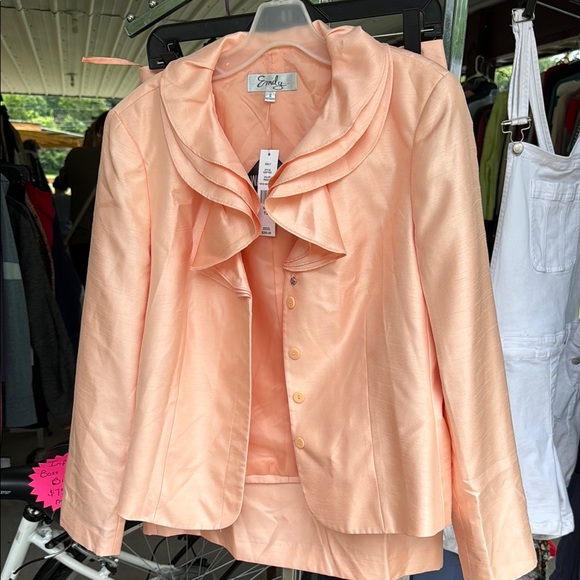 Emily Dresses & Skirts - Emily Stylish Peach Skirt/Jacket, Size 12, NWT, MAKE AN OFFER!!!